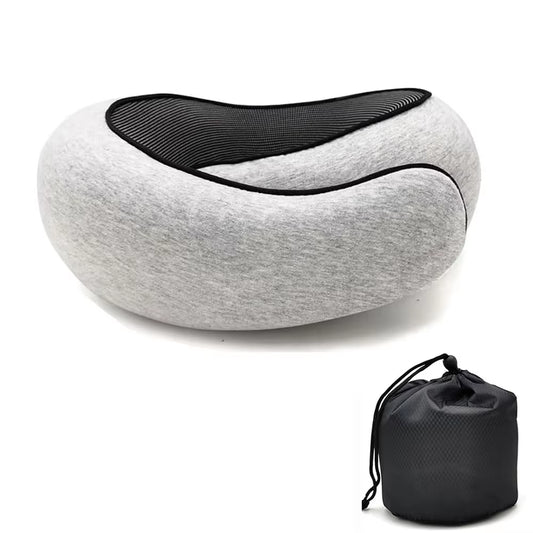 Snail Style Memory Foam Travel Neck Pillow U Shaped Adjustable Soft for Sleep and Support